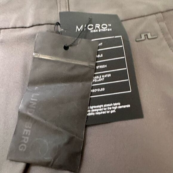 J. Lindeberg Men’s  Ellot Golf  Pants in Volcanic Ash Size 36x 32 NEW srp $155 - Picture 6 of 11